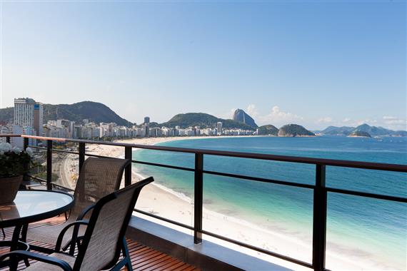 Traumhafter Blick auf den Copacabana Strand von Penthouse Nr. 702