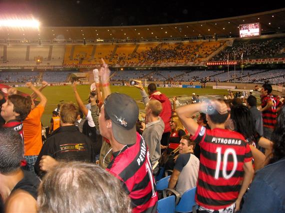 Maracanã-Fussballstadion während des Spiels Flamengo gegen Fluminense